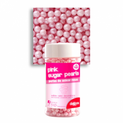 Frasco de pérolas de açúcar rosas comestíveis da marca deKora