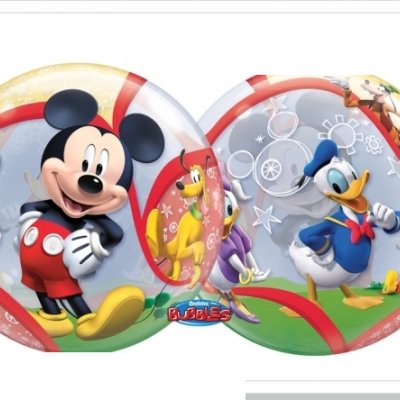 Balão de festa infantil com personagens Disney coloridos