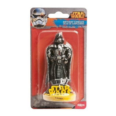 Vela de aniversário Darth Vader Star Wars em embalagem de plástico