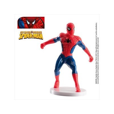 Figura de ação Spider-Man vermelho e azul com base branca