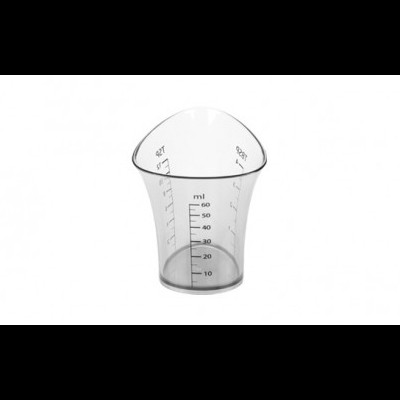 Copinho doseador plástico transparente com graduação em ml