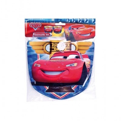 Guirnalda decorativa do personagem Cars vermelho em embalagem de plástico