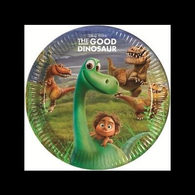 Prato redondo com imagem do filme The Good Dinosaur