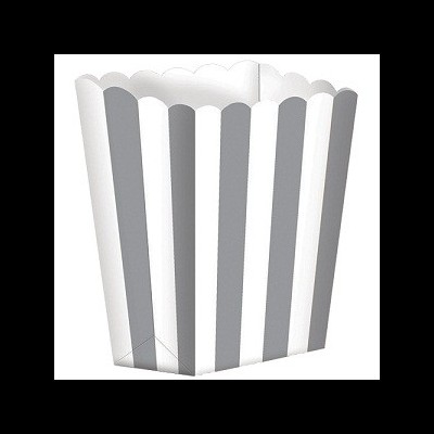 Saco de papel branco com borda ondulada para pipocas