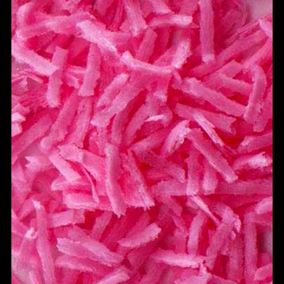 Raspas ou lascas cor-de-rosa com textura fibrosa