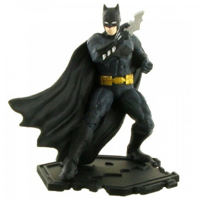 Figurinha de Batman em plástico com fato preto e capa