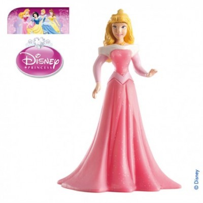 Boneca Disney Princesa com vestido rosa e cabelo loiro