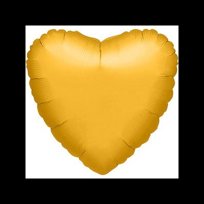 Balão dourado em forma de coração