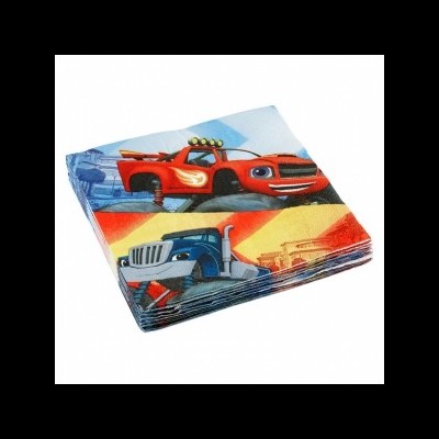 Toalha infantil com estampado de carrinhos coloridos dobrada