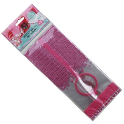 Embalagem de fitas elásticas cor-de-rosa para fretar