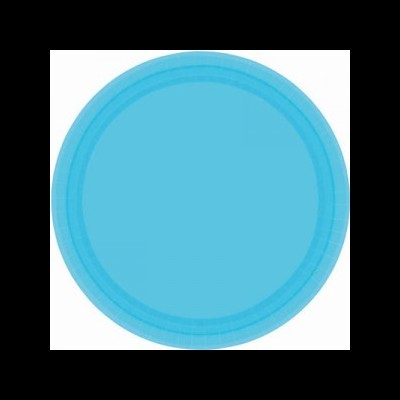 Prato descartável redondo azul
