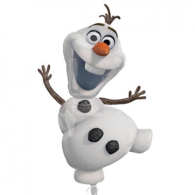 Balão do personagem Olaf do Frozen com sorriso largo