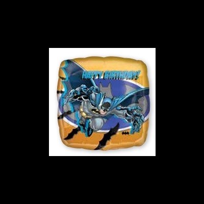 Balão quadrado do Batman com texto HAPPY BIRTHDAY