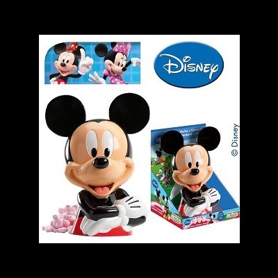 Boneca do Mickey Mouse em embalagem colorida com texto Disney