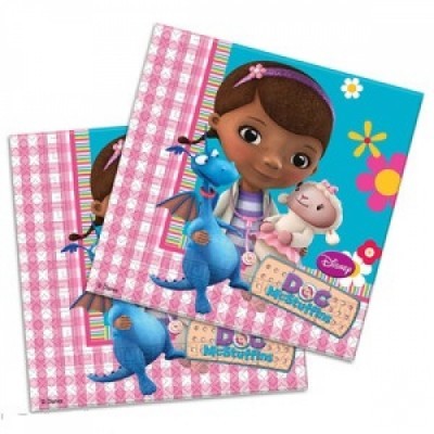 Cadernos com capa de personagens Disney Doc McStuffins e fundo azul com flores