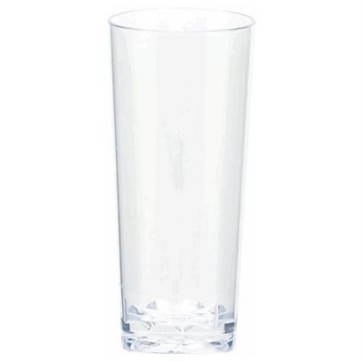 Copo alto transparente em vidro liso