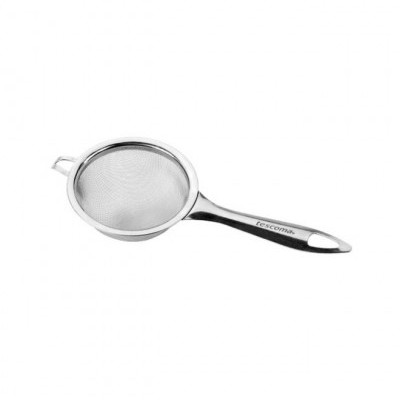 Peneira metálica prateada Tescoma com cabo e malha fina