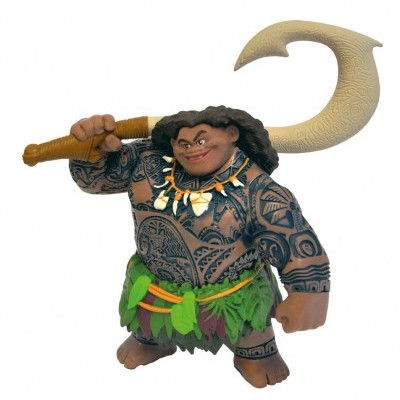 Figura de ação de Maui com gancho grande e tatuagens detalhadas