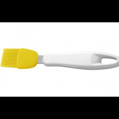 Pincel de silicone amarelo com cabo branco