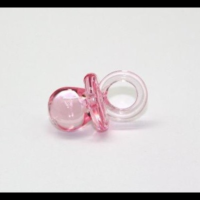 chupeta para bebé em plástico rosa