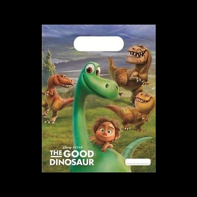 Sacola plástica com personagens do filme The Good Dinosaur da Disney Pixar