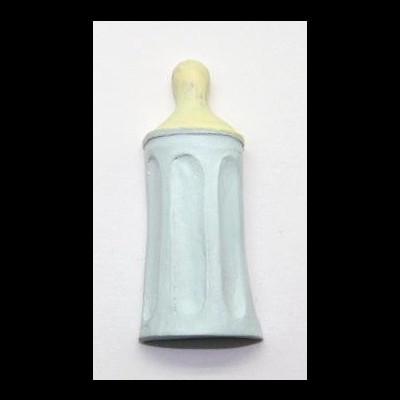 Chupeta para bebé amarelo e cinza claro em fundo branco