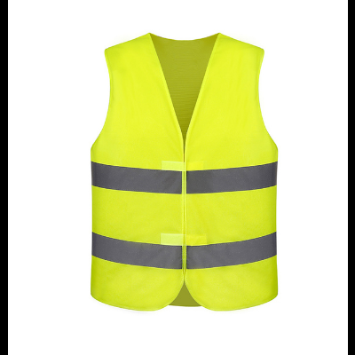 Colete refletor amarelo com faixas refletoras