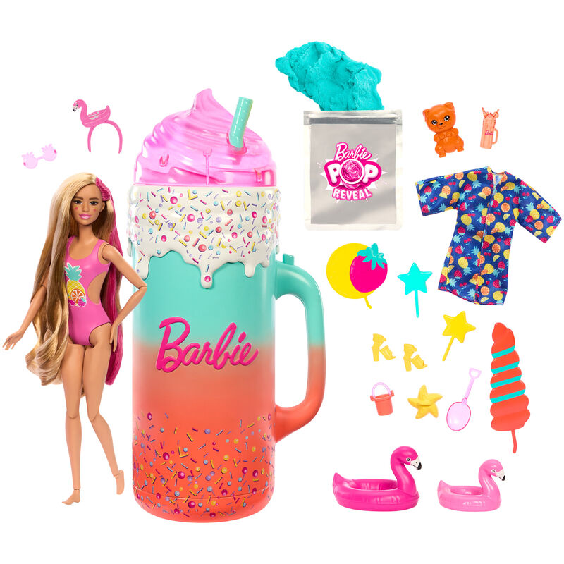Boneca Pop! Reveal Serie Frutas Smothie Tropical Barbie Conjunto de brinquedo Barbie com copo e acessórios coloridos