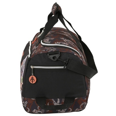 Saco de desporto camuflado castanho e preto com alça ajustável