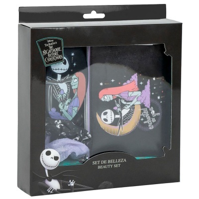 Conjunto de beleza The Nightmare Before Christmas com personagens e caixa preta