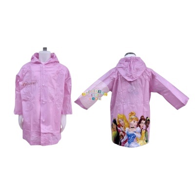 Capa chuva rosa criança com estampa princesas Disney