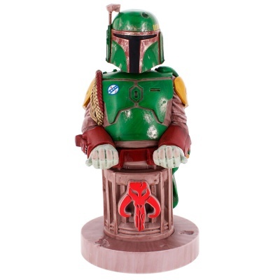 Boneco de personagem de capacete e armadura verde, vermelho e amarelo com base cinzenta e símbolo vermelho