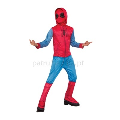 Fato de criança do Homem-Aranha com capuz e sapatos integrados