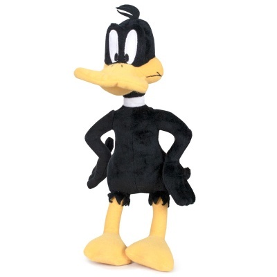 Pelúcia do personagem Patolino preto e amarelo