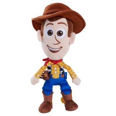 Boneco de peluche do Woody com chapéu castanho e roupa de cowboy