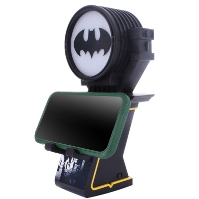 Suporte para smartphone com luz de Bat-sinal do Batman em preto e branco