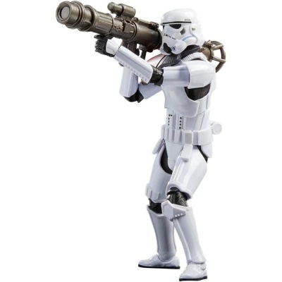 Figura de ação Stormtrooper de braço armado em fundo branco