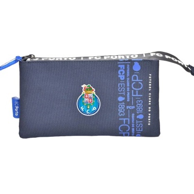 Carteira azul do FC Porto com emblema e texto 