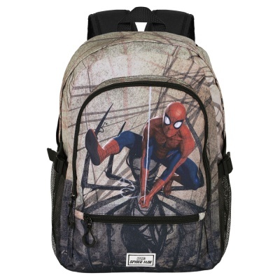 Mochila com estampa do Homem-Aranha e alças pretas acolchoadas