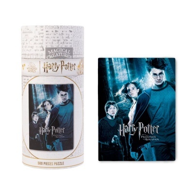 Quebra-cabeças Harry Potter Prisoner of Azkaban com embalagem cilíndrica branca e 500 peças