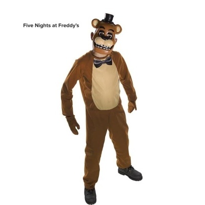 Disfarce de urso Five Nights at Freddy's, marrom com cartola e gravata
