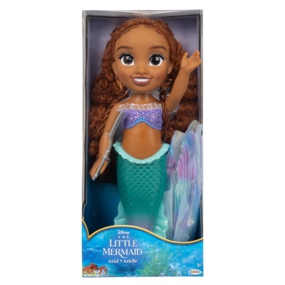 Boneca Ariel da Disney The Little Mermaid com cauda de sereia verde e cabelo castanho