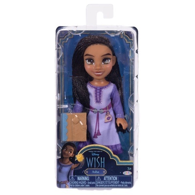 Boneca da Disney Wish Asha em embalagem azul