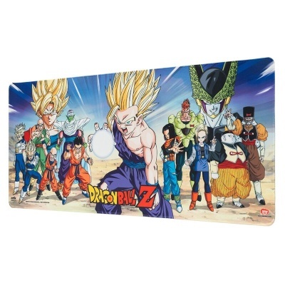 Tapete colorido com personagens de Dragon Ball Z e texto DRAGON BALL Z