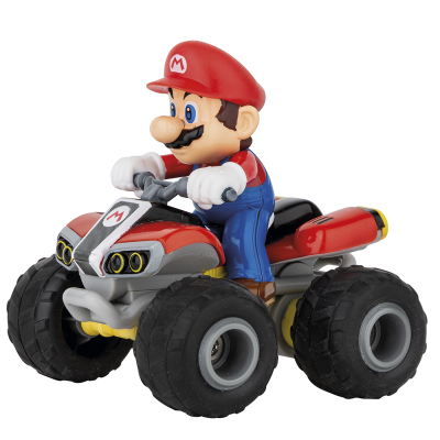 Figura de Mario em quadriciclo vermelho e cinzento