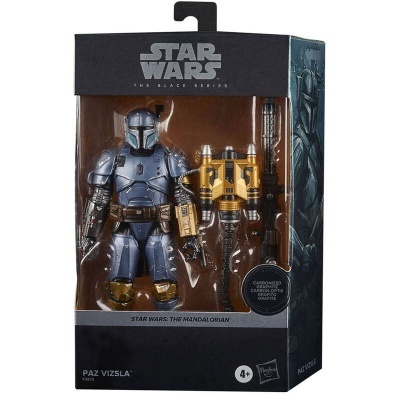 Figura de ação Star Wars Paz Vizsla em caixa preta