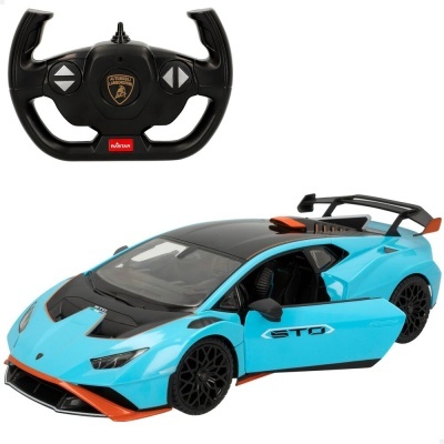Carro de brinquedo Lamborghini STO azul com comando remoto preto