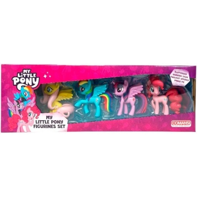 Conjunto de figuras My Little Pony em embalagem rosa