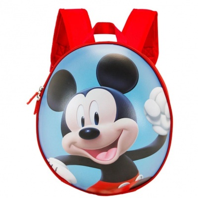 Mochila infantil vermelha com estampa do Mickey Mouse