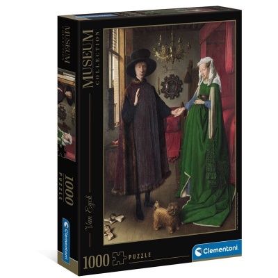 Caixa de quebra-cabeças Clementoni 1000 peças com pintura Van Eyck
